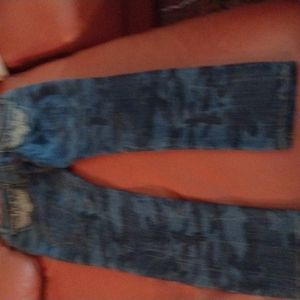 Camouflage,denim jeans